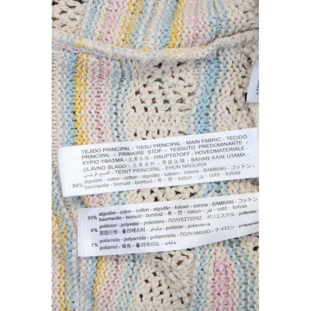 Zara Womens Cotton Knitted Buttoned V-Neck Cardigan Shorts Set Beige Size M L - Picture 8 of 8